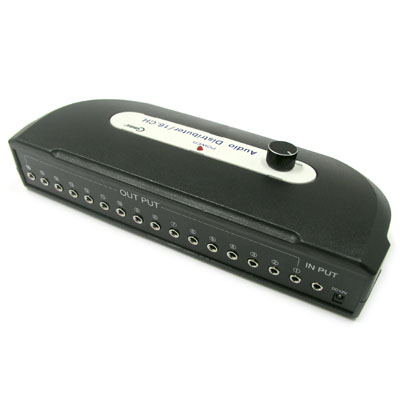 AUDIO SPLITTER 1 INPUT, 16 OUTPUT [LC-161ST]